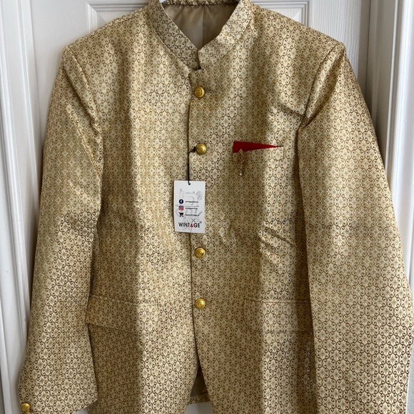 Wintage Gold Formal Mens Jacket Size 44 NWT - Picture 7 of 11